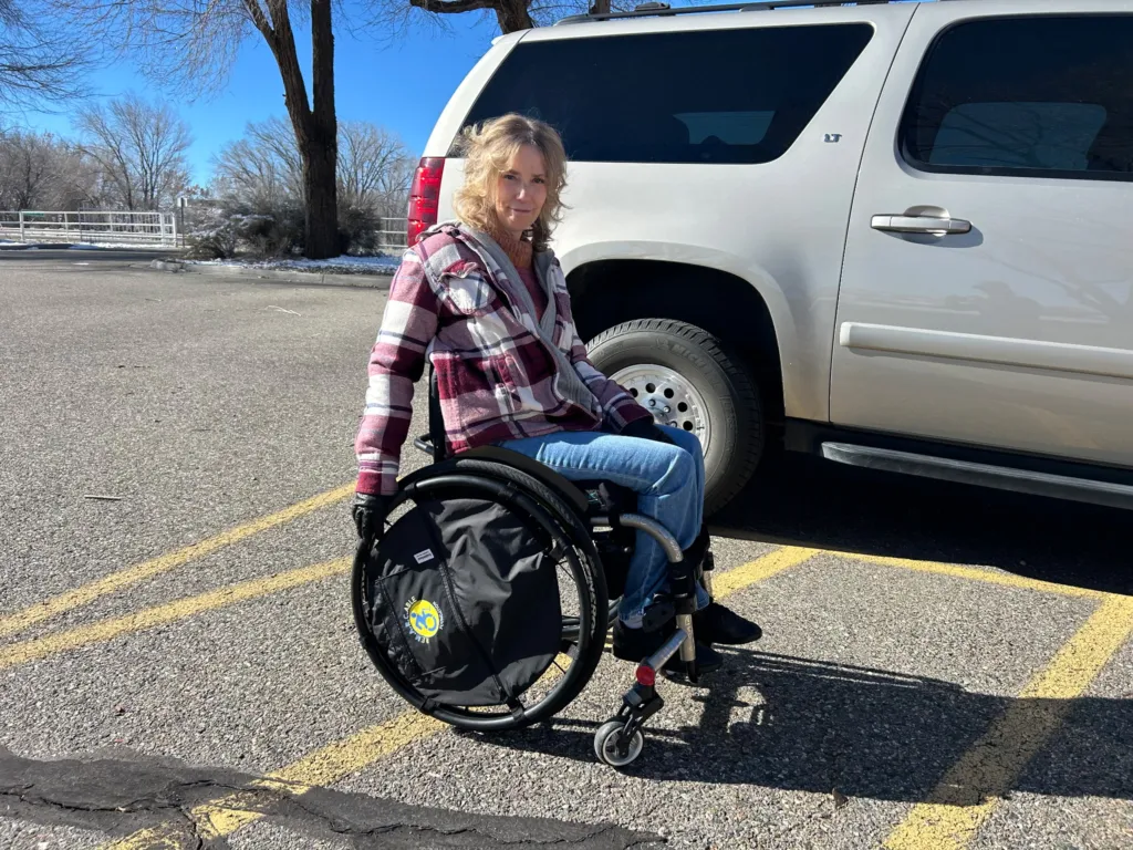 EnableGear Wheelbag on a wheelchair